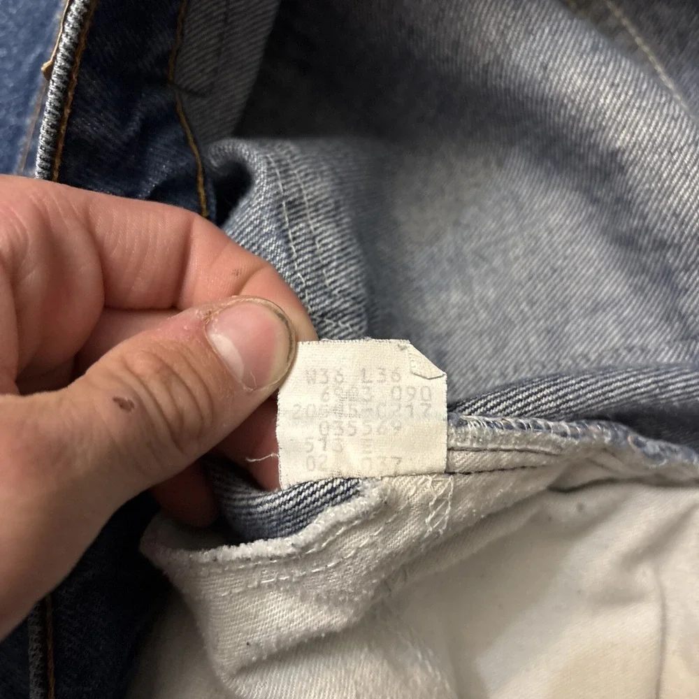 Vintage 80s Levi's Jeans Men's 36X36 20505-0217 Orange Tab Made in USA Act 35x35